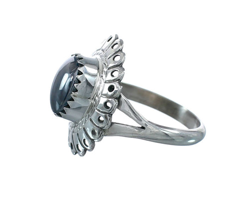 Southwestern Hematite Sterling Silver Ring Size 6 JX130361